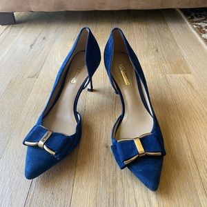 BCBGeneration Blue Suede Heel